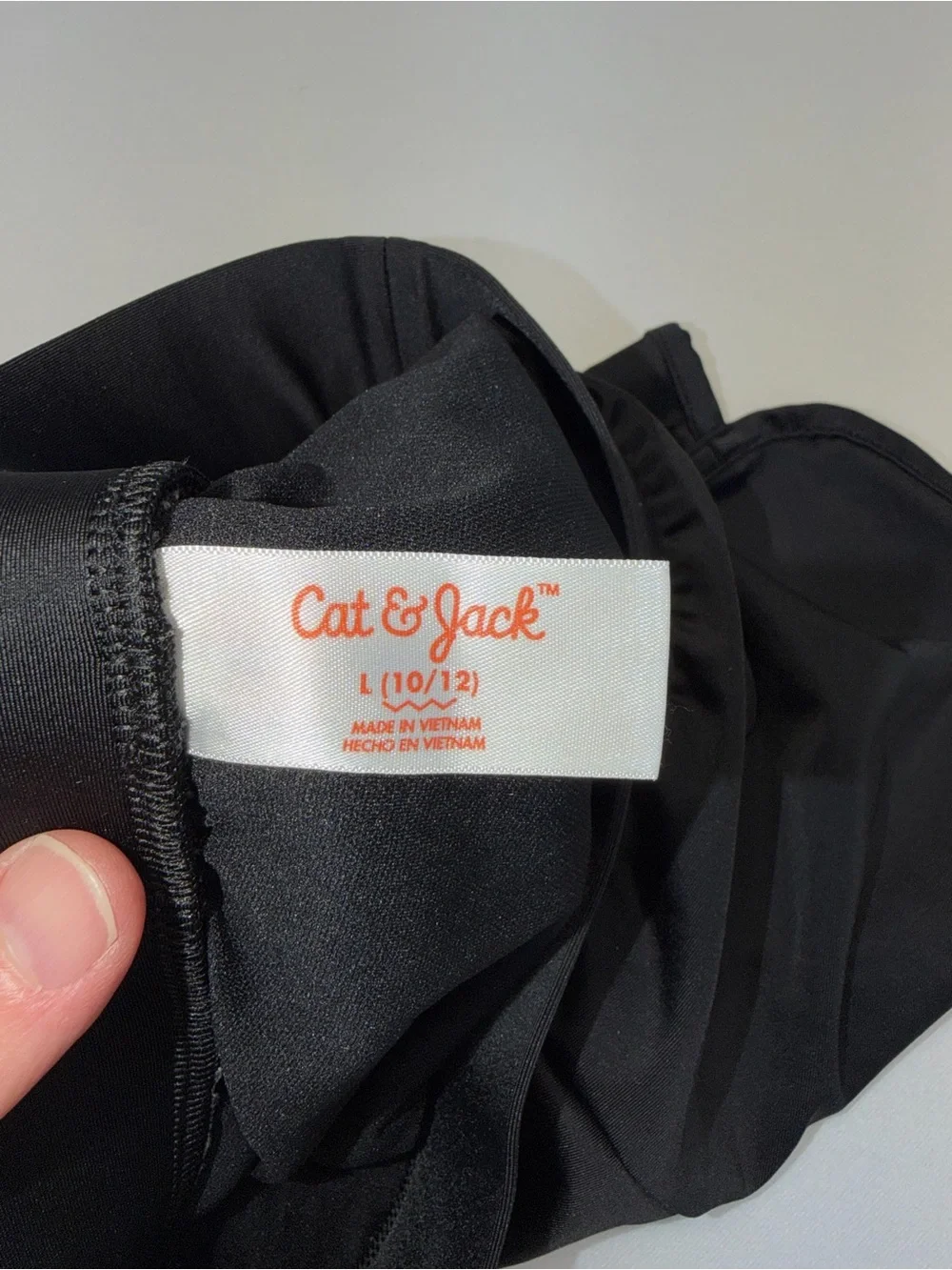 Cat & Jack Girls Swim/Cover‑Up Shorts | Black | L 10/12 | GUC